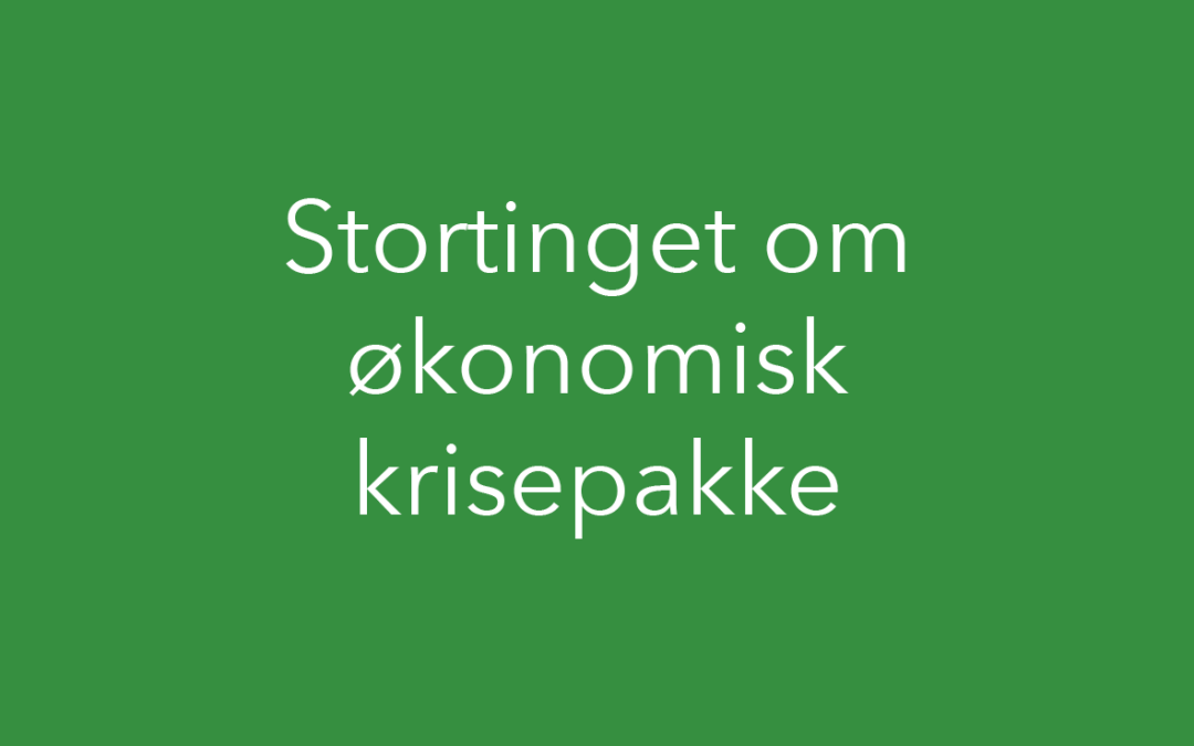 Stortinget har kommet til enige om en økonomisk krisepakke